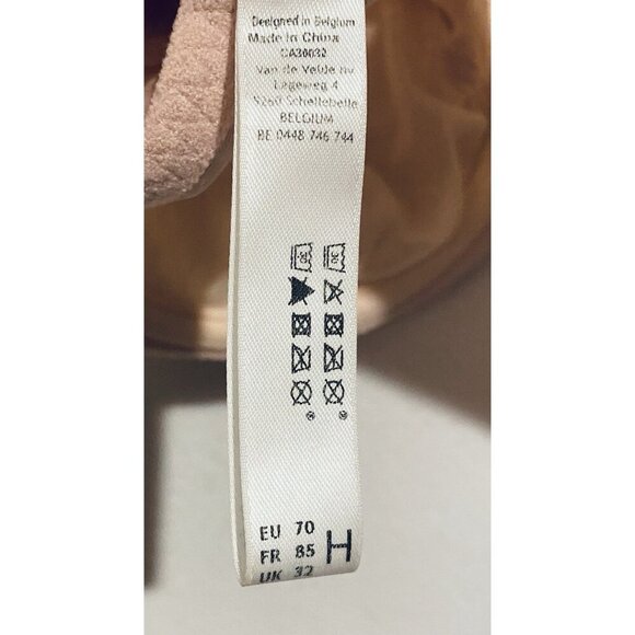 PrimaDonna Twist Bra Womens 32H Pearly Pink Avellino Zebra Print Crochet Trim - Picture 7 of 7